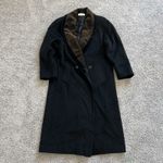 Vintage 80s Jonathan Michael Black Wool Coat Paisley Collar Made in USA L/XL Size L Photo 6