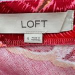 Loft  Textured Linen Blend Maxi Dress Floral Print Strappy Casual Sundress Size 4 Photo 5