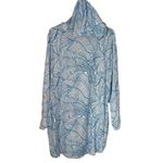 Charlie Holiday  Womens Swim Cover Up Long Sleeve‎ Tassel Hooded Blue Size 6 Photo 5