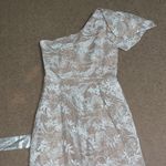 Dress the Population  Genevieve Lace Maxi‎ Gown One Shoulder Bow White Medium Photo 10