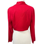 Vintage Sheri Martin Red Cropped Blazer Jacket Size 10 Photo 5