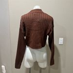 LA Hearts  Women's Brown Ribbed Knit Cropped Sweater Pullover Size Standard M Photo 9
