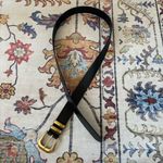 Universal Threads Universal Thread Black Sculpted Metal Buckle Belt Size XL Trendy Photo 4