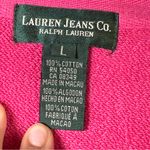 Ralph Lauren Lauren Jean Co.  Pink Quarter-Zip Pullover Sz:L Photo 7