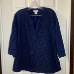 Rebecca Malone Navy Lace Front 3/4 Sleeve Blouse size 2X Photo 0