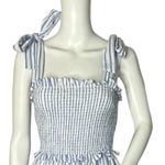 Dress Forum Dress Womens Small Blue White Striped Charlotte Midi Tiered Nautical Photo 3