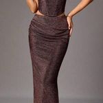 SheIn Brown Glitter Corset and Skirt Set Size L Tall Photo 0