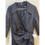 Xscape Short Scuba Collar Side Ruffle Style 5636X Black Size 16 Cocktail Photo 3