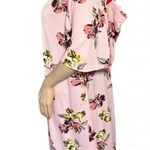 West Loop NWT Dress Women's XL Tropical Pink Off The Shoulder Floral Boho Dress Photo 6