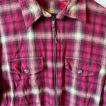 Gloria Vanderbilt 2X Zip Up Plaid Flannel Long Sleeve Shirt Photo 2