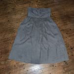 J Crew silk gray strapless semi formal layered mini dress Size 10 Photo 1