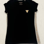Guess Logo Black & Gold Y2K Short Sleeve T-Shirt Women’s/Junior’s Size Medium Photo 0
