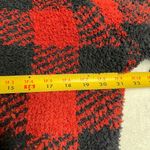 SKIMS Buffalo Red Black Plaid Fuzzy Knit Sweater S/M NEW Photo 7