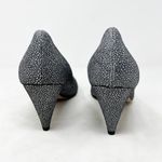 [Jigsaw] London Gray Spotted Print Round Toe Cone Shaped Heels Size 40 US 10 Photo 4
