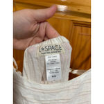 l*space L* White Crinkle Tiered Maxi Dress M Adjustable Straps Boho Beachy Photo 2