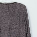 Rebecca Taylor  Tweed Chain Link Trim Open Front Jacket With Fringe Womens Size 8 Photo 7