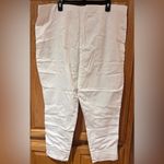 Nic+Zoe Seams All Day Denim Slim Pull-On Crop Pant in Paper White Plus Size 20W Photo 6