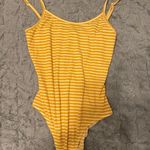 Yellow and White Striped Bodysuit Photo 4