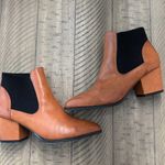 Bamboo Brown Leather Booties Photo 4