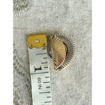 Vintage Napier Pat Pending Two Tone Fan Clip On Earrings 1950s 1960s Retro Gold Photo 5