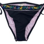 Nanette Lepore  Vamp Swim Bikini Bottom Tassel Tie Black Size 10 Photo 5