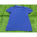 Ralph Lauren  Women's Blue Eyelet Gold Button Polo Shirt Blue Size Medium Photo 8