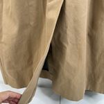 COS  women’s Size 34 S Trench Coat Belted Jacket Khaki Long Collarless Pockets Photo 7