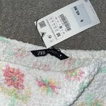 ZARA NWT  Poplin Crop Top with Puff Sleeves and Floral Print Photo 2