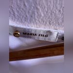 Maria Filo White Short Sleeve Top Size M full buttons at the back Size M Photo 7