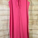 1. State  ribbed maxi pink dress ruched front slit side women plus Size 2X Photo 2