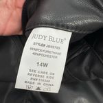 Judy Blue  Faux Leather Tummy Control High Rise Straight Pants Black Size 14W NWT Photo 7