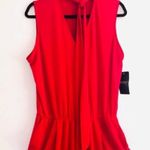 Lauren Ralph Lauren Jumpsuit XL NWT Simran Necktie Choker Cut Out Red Party Photo 4