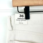 MNG NWT Havana Straight Leg Jeans Cropped Raw Hem High‎ Waist White Size 4 Photo 7