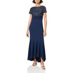 JS Collections  Navy Lace Maxi Dress Photo 1