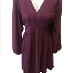 Matilda Jane Purple Polka Dot Festive Fancy Empire-Waist Dress Sz. M Long Sleeve Photo 1