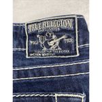 True Religion Dark Wash Boot Cut Jeans white stitching Womens Size 27 Photo 12
