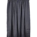 Apostrophe Navy Blue Two Piece 90s Geometric Satin Feel 3/4 Sleeve Skirt Set 14 Photo 5