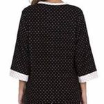 Flora Nikrooz Black White Polka Dot Pajama Top Small Photo 2