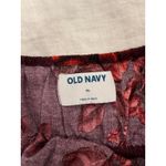 Old Navy Waist-Defined Cami Midi Dress Burgundy Floral print Women's Size XL Photo 5