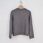 Mango  Knitted Bomber Sweater Jacket Snap in Dark Heather Gray Women's XS Photo 3