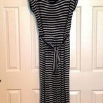 Allison Brittney Wide Leg Jumpsuit - Navy and Gray Striped Women’s Size XL Photo 0