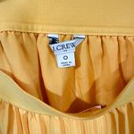 J.Crew Pleated High-Rise Midi Skirt Saffron Yellow Elastic Waist Size 0 NWT Photo 2