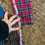 Lands' End  Women’s Starfish Pant Leggings Stretch Plaid Red Medium 10-12 Photo 3