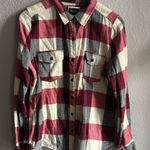 Forever 21 ❤️F21 Red and Cream Checkered Button-up Flannel Shirt Photo 0