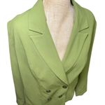 Jessica London  Women's Green Double Breasted Blazer Jacket‎ Size 12 Photo 3