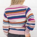 Z Supply  Ashville Striped Balloon Sleeve Striped Sweater Size Small Photo 3