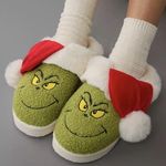 American Eagle Grinch Scuff Slipper NEW Women's Size 8 Christmas Slip-On Photo 0