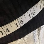 Black and White Boho Puff Sleeve Tunic Dress Photo 2