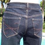 Cache Blue Denim Metallic Embroidery Embellished Jean Pant Crop Stretch $88 NWT Photo 3