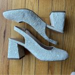 Jellypop  Linen Floral Slingback Chunky Heel Photo 3
